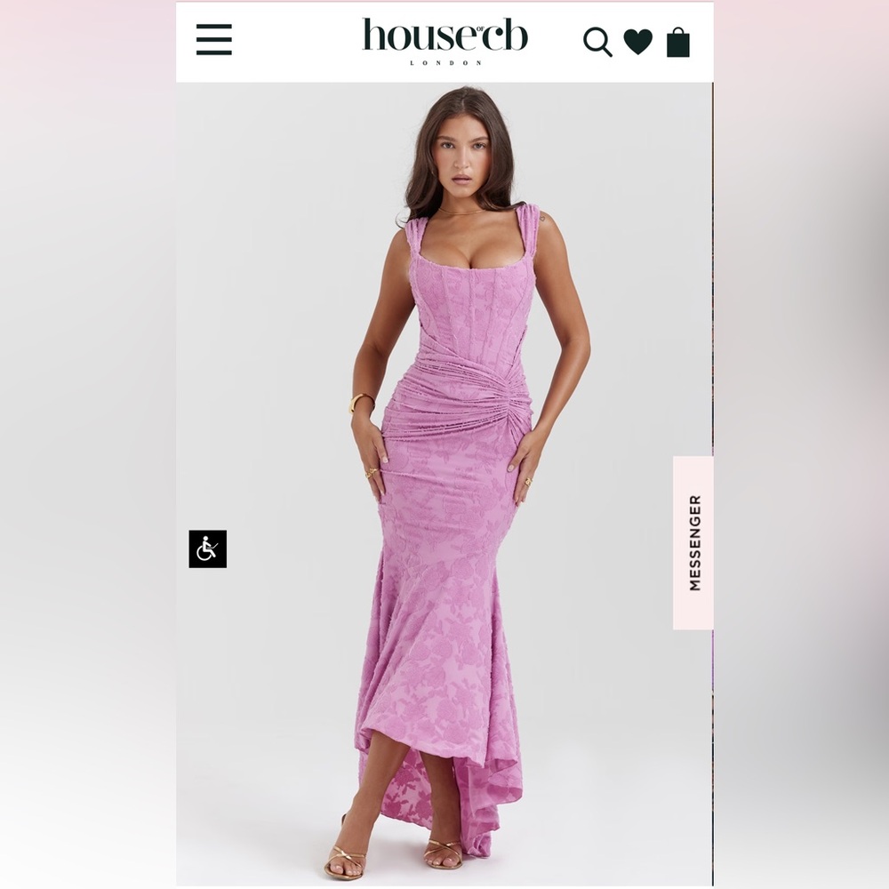 HOUSE OF CB CESCA // ROSE PINK FLORAL MAXI DRESS